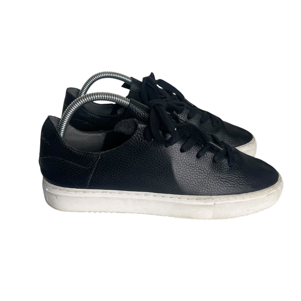 Sam Edelman Leather Sneakers Size 8.5M Black Casual‎ Low Top Comfort